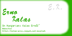 erno kalas business card